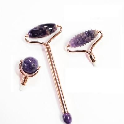 ZAQ Changeable Amethyst Facial Roller - 3 Heads