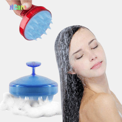 Vigor Bath Massage Soft Silicone Scalp Hair Shower Brush - Purple