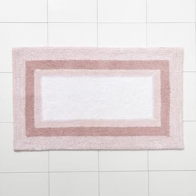 Wide Width Amore Ombre Bath Rug by BrylaneHome in Rose (Size 21" W 34" L)