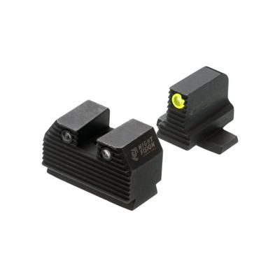 Night Fision Optics Ready Stealth Night Sight Set for Sig P320/RMR/507c/508t/Romeo Pro w/ Yellow Front Ring Black One Size SIG-180-345-332-YGZG