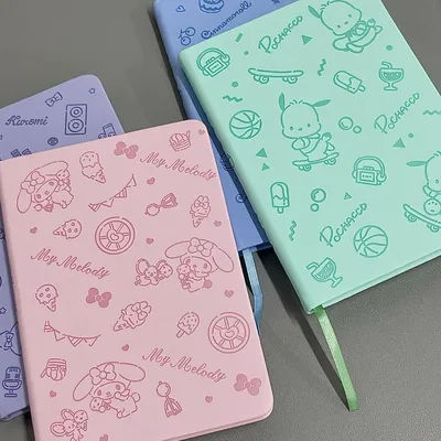 Sanrio Notebook Anime Cinnamoroll My Melody Notepad Kawaii Cute Student Stationery Diary Notebook