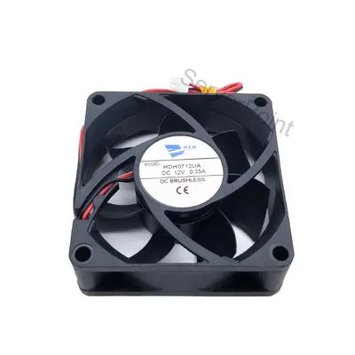 For HXH 70x70x25MM 7025 Square Cooling HDH0712UA DC12V 0.35A 2 Lines Cooler Fan New Test OK