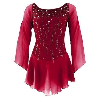 Vestito da pattinaggio artistico Per donna Da ragazza Pattinaggio sul ghiaccio Vestiti Completi Rosa baby Bianco / Bianco Giallo e giallo Scollatura posteriore Elastene Media elasticità Addestramento