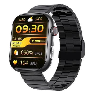 f100 smart watch chiamata bluetooth schermo grande da 2.1 pollici ecg hrv 24 ore monitor di salute della frequenza cardiaca sos uomo donna smartwatch