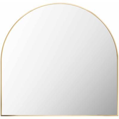 Brembilla 30"H x 20"W x 1"D Modern Gold Accent Mirror - Boutique Rugs