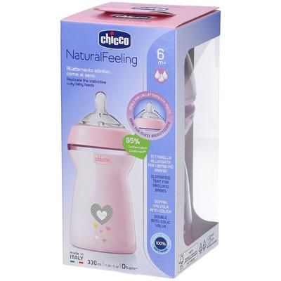 Chicco Biberon Nat Feel Pp 6M+ 330 Ml Bimba 1 St