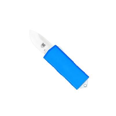 CobraTec Knives Money Clip OTF Automatic Folding Knives 1.75in D2 Steel Drop Non-Serrated Blue BLUOTFMCDNS