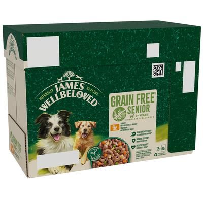 12x90g Senior Hypoallergenic Turkey in Gravy Grain Free James Wellbeloved Wet Dog Food