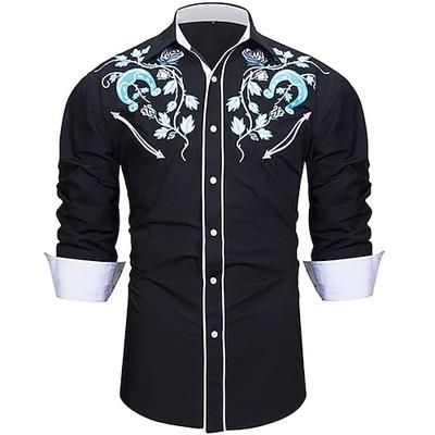 Classico Retrò Vintage 18° Secolo Blusa / Camicia Cowboy del West Costume Per uomo Mascherata Abbigliamento Quotidiano Addio al Nubilato Adulti Camicia