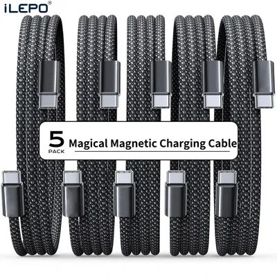 Magnetic 100W Fast Charger Cable USB C To C for iPhone 16/15 65W USB A To C Data Charging Wire for