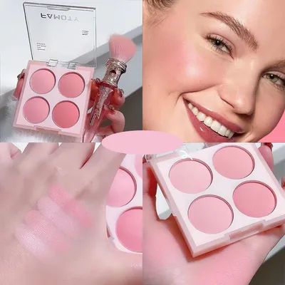 4 Colors Blush Powder Face Makeup Sweet Warm Colors Matte Cheek Powder Facial Beauty Cosmetic Makeup Blush