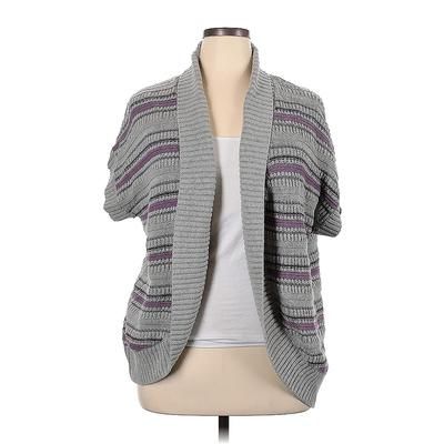 SONOMA life + style Cardigan Sweater: Gray - Women's Size X-Large