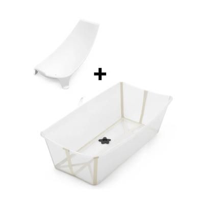Stokke Flexi Bath X-Large Heat Sensitive Tub + Newborn Support - Sandy Beige