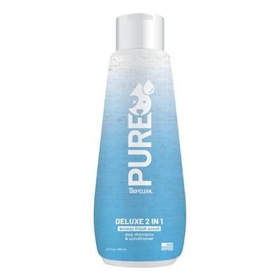 TropiClean PURE Breezy Fresh Deluxe 2in1 Shampoo for Pets, 22 fl. oz.