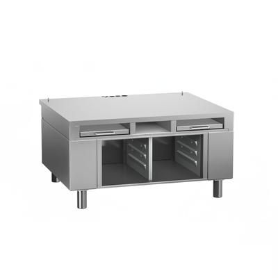 Rational 60.31.327 Stationary Equipment Stand for 2-XS, Open Cabinet Base & Pull Out Shelves