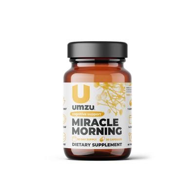 Miracle Morning: Boost Energy, Mood, & Cognitive Performance by UMZU | Servings: 30 Day Supply