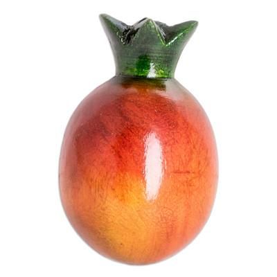 'Wood Pomegranate Magnet Hand-Carved and Painted in Guatemala'