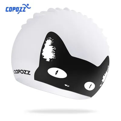 COPOZZ bonnet de bain en Silicone imperméable cheveux longs professionnel femmes chapeau de bain Protection des oreilles Sports nautiques casquette de piscine