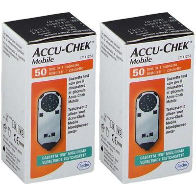 Accu-Chek® Mobile Cassetta Test per Misuratore di Glicemia Set da 2 2x