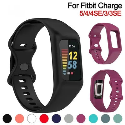 Cinturino Smartwatch in Silicone per Fitbit Charge 5 4 3 se cinturino monopezzo + custodia per