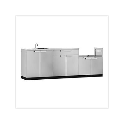 NewAge Outdoor Kitchens Stainless Steel 4-Piece Outdoor Kitchen Set with Countertops