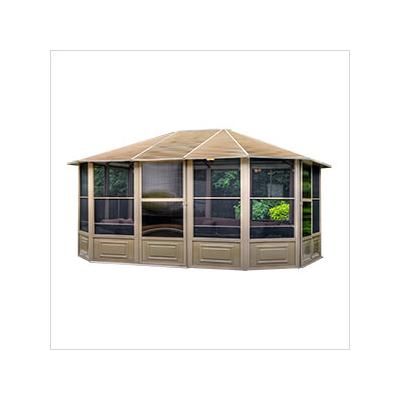 Gazebo Penguin 12 ft. x 15 ft. Florence Solarium with Polycarbonate Roof (Sand)