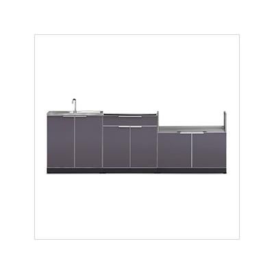 NewAge Outdoor Kitchens Aluminum Slate 3-Piece Outdoor Kitchen Set (No Countertop)