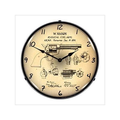 Collectable Sign and Clock Colt Peacemaker Patent Blueprint Backlit Wall Clock