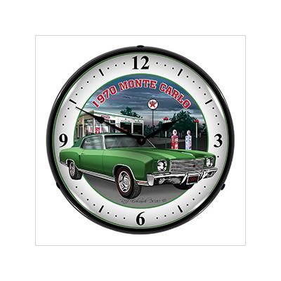 Collectable Sign and Clock 1970 Monte Carlo Backlit Wall Clock