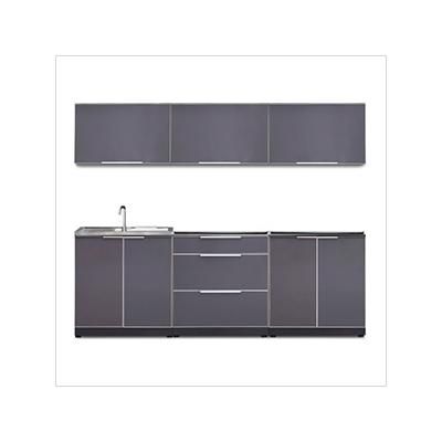 NewAge Outdoor Kitchens Aluminum Slate 6-Piece Outdoor Kitchen Set (No Countertop)