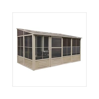 Gazebo Penguin 8 ft. x 16 ft. Florence Solarium with Polycarbonate Roof (Sand)