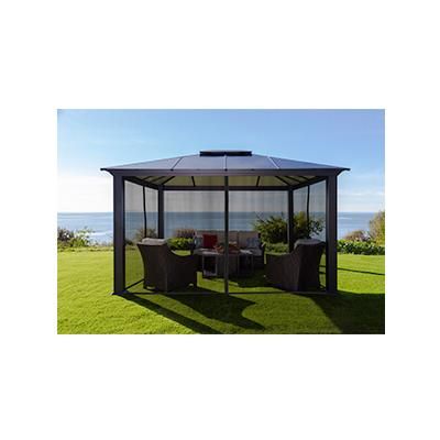 Paragon Outdoor 12 x 14 ft. Santa Monica Aluminum Gazebo with Mosquito Netting