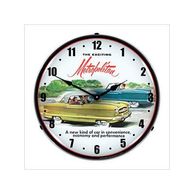 Collectable Sign and Clock 1955 Metropolitan Backlit Wall Clock