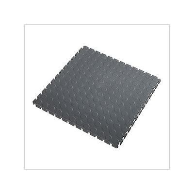 Lock-Tile 7mm Dark Grey PVC Coin Tile (50 Pack)