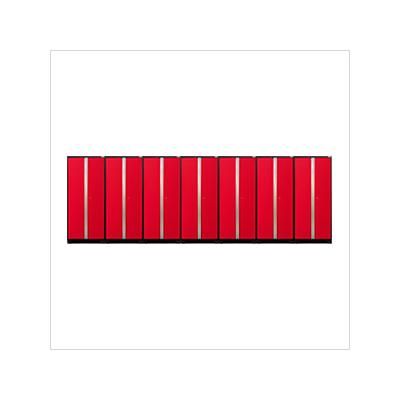 NewAge Garage Cabinets 7 x PRO Series Red Multi-Use Lockers