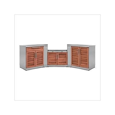 NewAge Outdoor Kitchens Grove 7-Piece Outdoor Kitchen Set with Countertops and Covers