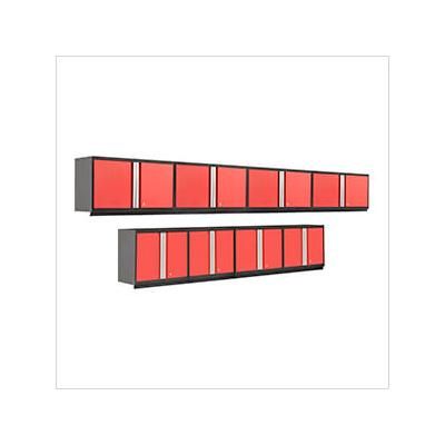 NewAge Garage Cabinets PRO Series 8-Piece Red Wall Cabinet Set