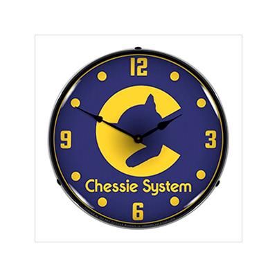 Collectable Sign and Clock Chessie System Railroad Backlit Wall Clock