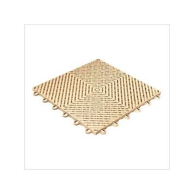Swisstrax Ribtrax Smooth Home 1ft x 1ft Mocha Java Garage Floor Tile (Pack of 10)