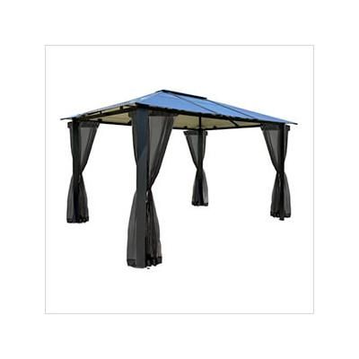 Paragon Outdoor 10 x 12 ft. Durham Hard-Top Gazebo with Mosquito Netting