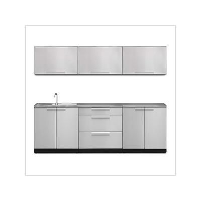NewAge Outdoor Kitchens Stainless Steel 7-Piece Outdoor Kitchen Set with Countertops