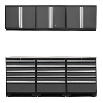 NewAge Garage Cabinets PRO Grey 7-Piece Garage Storage Set with Stainless Steel Top