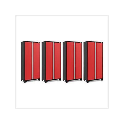 NewAge Garage Cabinets 4 x BOLD Series 36-Inch Red Locker