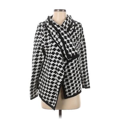 Style&Co Cardigan Sweater: Silver Houndstooth - Women's Size Small