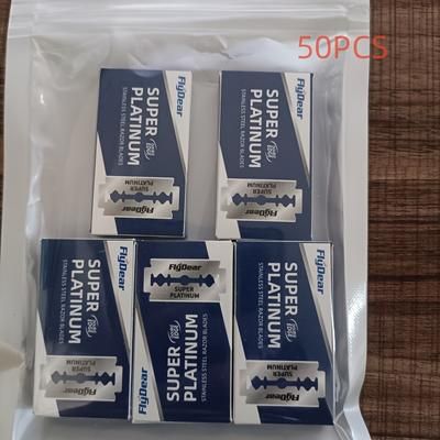 60/50/100pcs Double Edge Razor Blades For Shaving Men Stainless Steel Shaving Blades Professional Barber Razor Blades