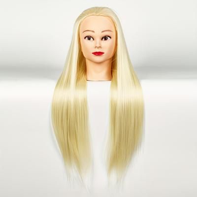 Blonde Mannequin Head With Hair, Hair Mannequins To Practice On, Doll Head For Hair Styling, Mannequin Heads With Hair For Makeup Practice, Manikin Head Cosmetology