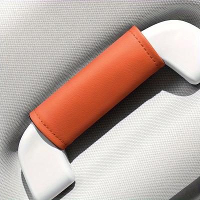 TEMU 1pc Car Grab Handle Cover, Soft Car Handle Protector, Premium Pu Leather Material, Interior Accessories For Cars