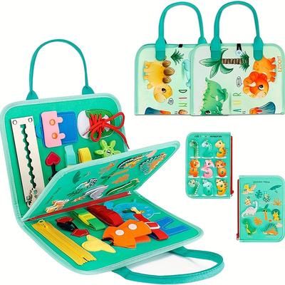 TEMU Board Toy For And Toddlers Early Education, Color Animals Cognitive Dressing Board Puzzle Jigsaw Toy For Kids Children And Preschool, Travel, Car And Plane Toy