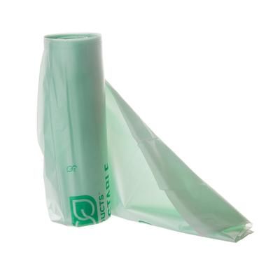 Eco Products EP-CB33 30 gal Trash Can Liner Bags - 39"L x 30"W, PBAT, Green, Compostable, Case of 125