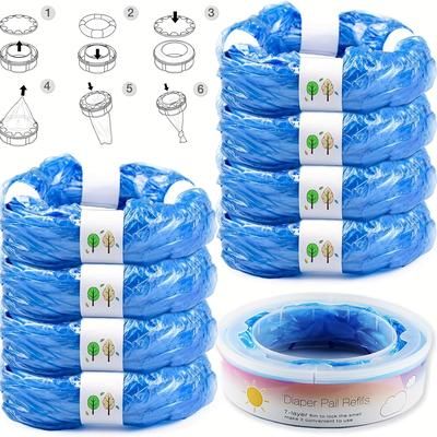 TEMU 9 Packs Diaper Refill Bags Diaper Pail Refills Compatible With And Diaper Pails (1 Refill Cartridge)